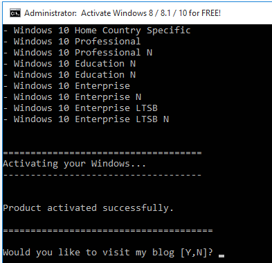 windows activaton